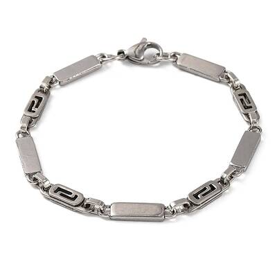 Tarnish Resistant 201 Stainless Steel Rectangle Link Chain Bracelets