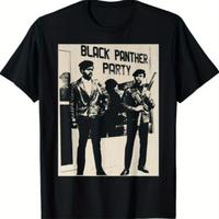 Black Panthers Party BPP Vintage Black History Self Defense T-Shirt | Men's Regular Fit Casual Graphic Tee with Iconic 1960s ...