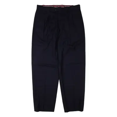Mens Trousers Blue Regular Tapered W34 L30