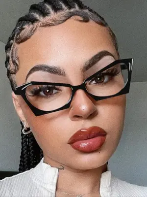Vintage Cat-eye Polygonal Frame Eyeglasses, Trendy Anti-blue Light Eyeglasses for Women & Men, 2024 New Style Fashion Eyeglas...