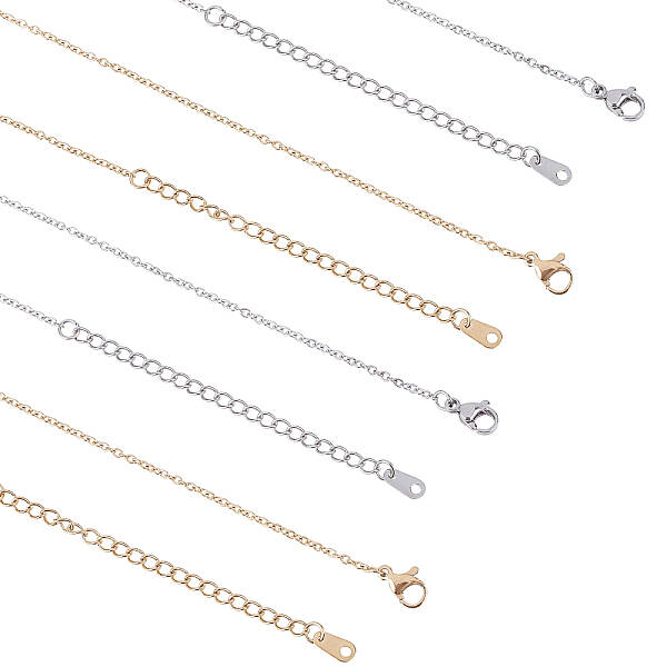 304 Stainless Steel Cable Chain Necklaces