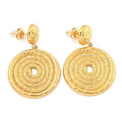 304 Stainless Steel with Textured Stud Earrings for Women