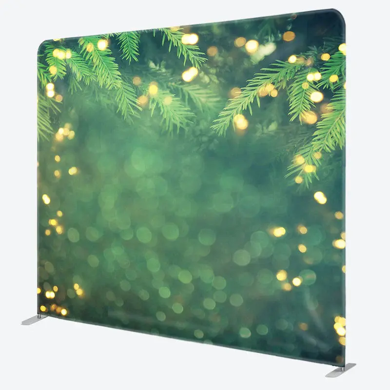 Aperturee Greenery Gold Glitter Bokeh Pillow Cover Backdrop - Aperturee