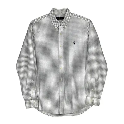 Ralph Lauren Checked Shirt - Medium White Cotton