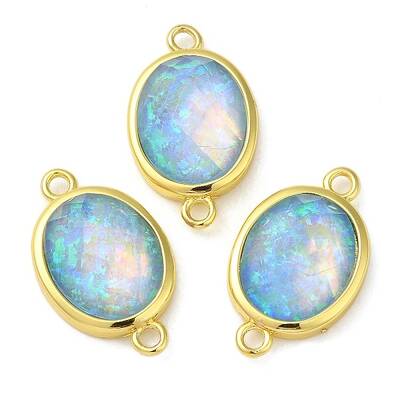 Synthetic Opal Connector Charms