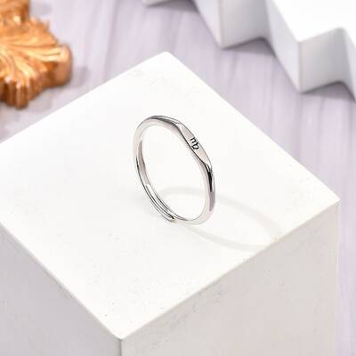 Rhodium Plated 925 Sterling Silver Adjustable Rings