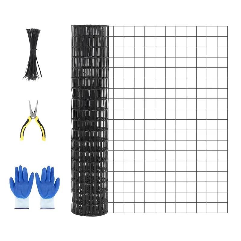 Garvee Cattle Farm Fence Galvanized Garden Fencing 3x30ft 16GA 2x2 Inch Metal Chicken Wire Mesh Roll for Yard Vegetable Plant...