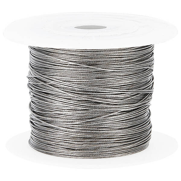 Beebeecraft 60M Jewellery Wire 304 Stainless Steel Beading Wire Necklace Wire for Jewellery Bracelet Making (0.6mm)
