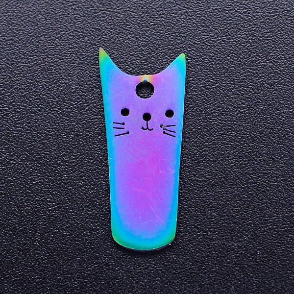 Ion Plating(IP) 201 Stainless Steel Kitten Pendants