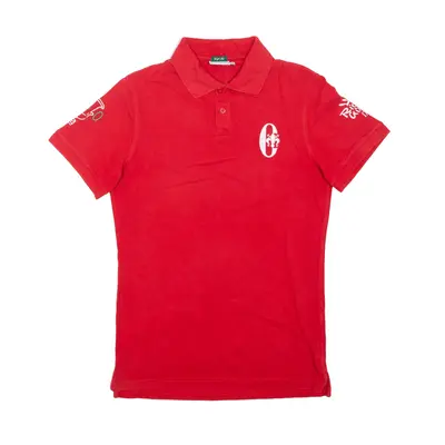 CONTE OF FLORENCE Golf Fit Polo Shirt Red Short Sleeve Mens XS