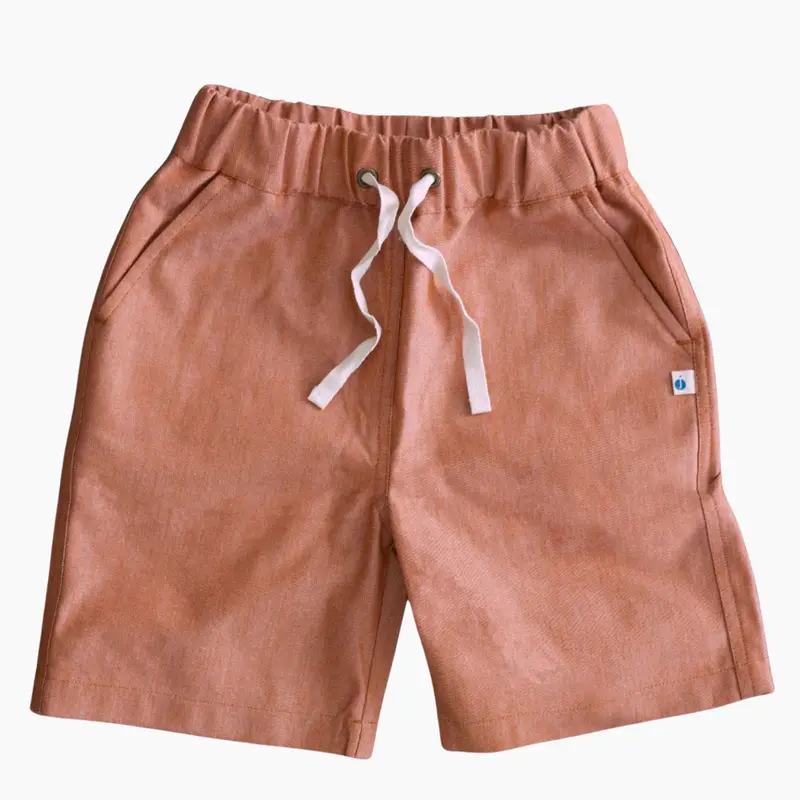 Jules Shorts - Orange Chambray | Size: 4 y