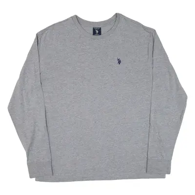 U.S. POLO ASSN Mens T-Shirt Grey Long Sleeve M