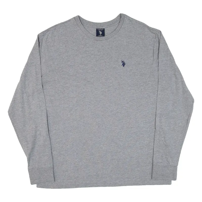 U.S. POLO ASSN Mens T-Shirt Grey Long Sleeve M