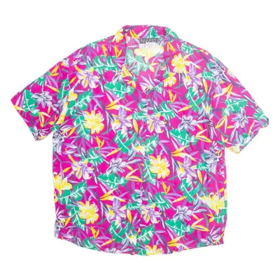 SANDRA INGRISH Womens Printed Shirt Purple Collared Floral L