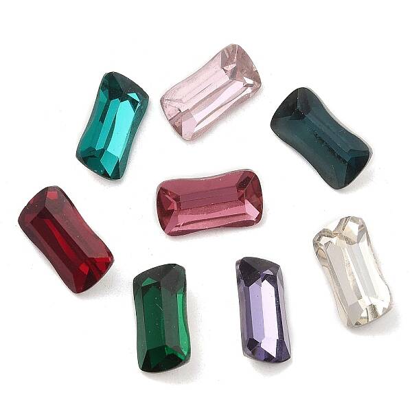 Pointed Back & Back Plated Glass Rhinestone Cabochons