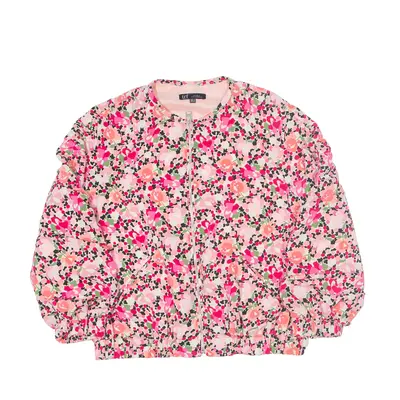 ZARA TRAFALUC Bomber Jacket Pink Floral Womens S