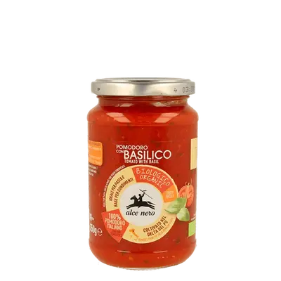 Alce nero spa Tomato with organic basil Alce Nero 350g