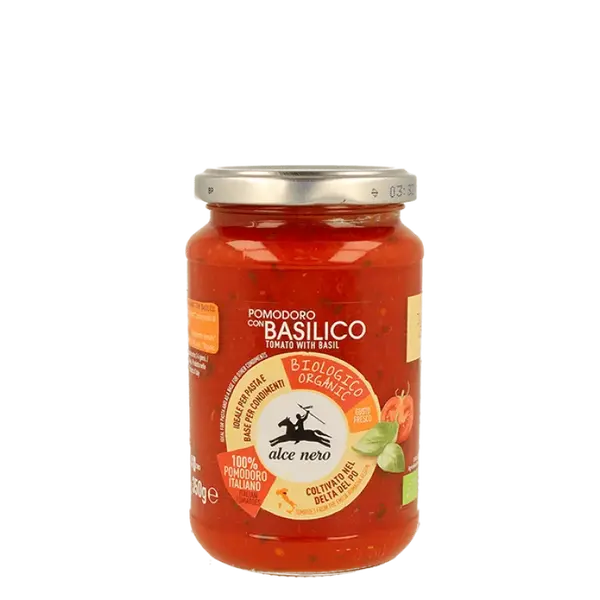 Alce nero spa Tomato with organic basil Alce Nero 350g