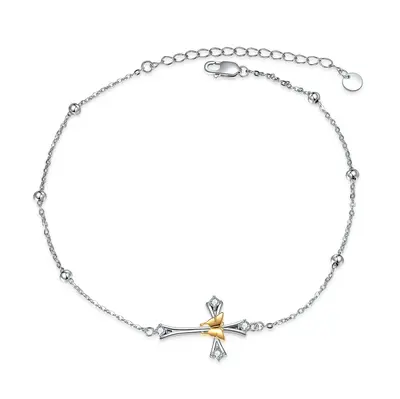 Cross Adjustable Anklet Jewelry for Women Teens Girls Gift for Women