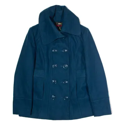 MISS SIXTY Womens Pea Coat Blue Wool M