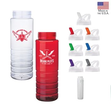 48 Customized Malibu 26 oz PET Bottle with Flip Spout & Infuser - ...