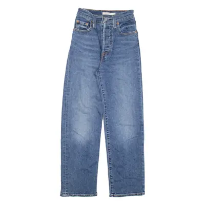 LEVI'S Ribcage Womens Jeans Blue Regular Straight W23 L27