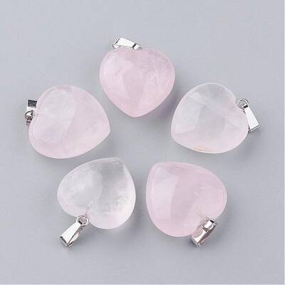 Natural Rose Quartz Pendants