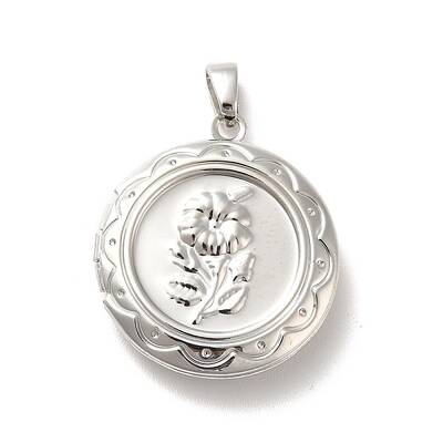 Rack Plating Brass Locket Pendants