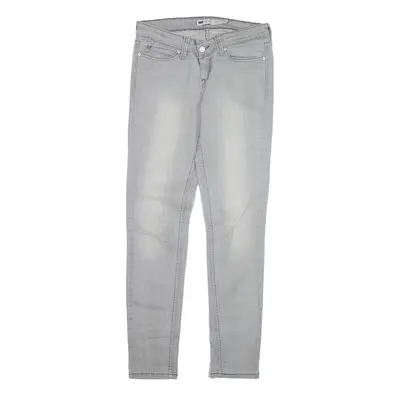 LEVI'S Low Rise Jeans Grey Denim Slim Skinny Womens W30 L31