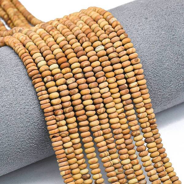 Natural Wood Lace Stone Beads Strands