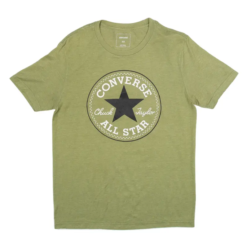 CONVERSE Womens T-Shirt Green XS