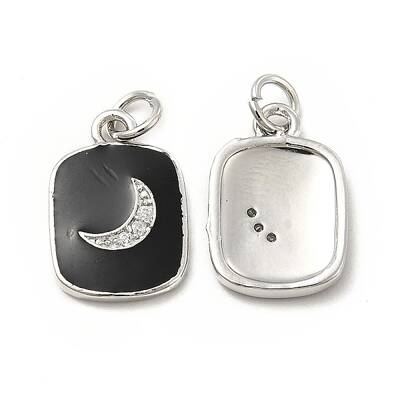 Brass Micro Pave Cubic Zirconia Pendants