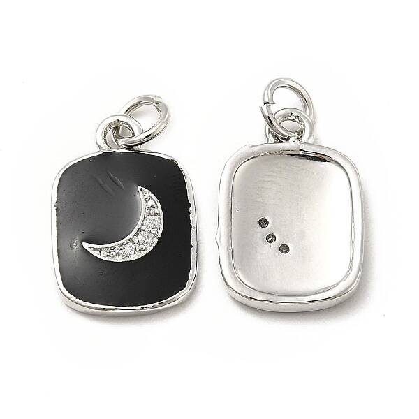 Brass Micro Pave Cubic Zirconia Pendants