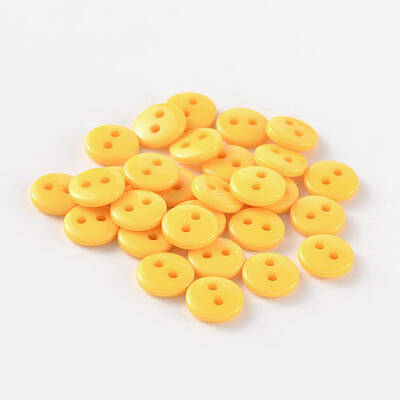2-Hole Flat Round Resin Sewing Buttons for Costume Design
