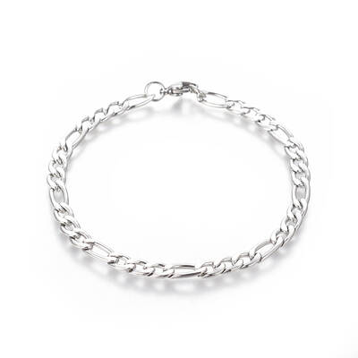 Tarnish Resistant 304 Stainless Steel Figaro Chain Bracelets