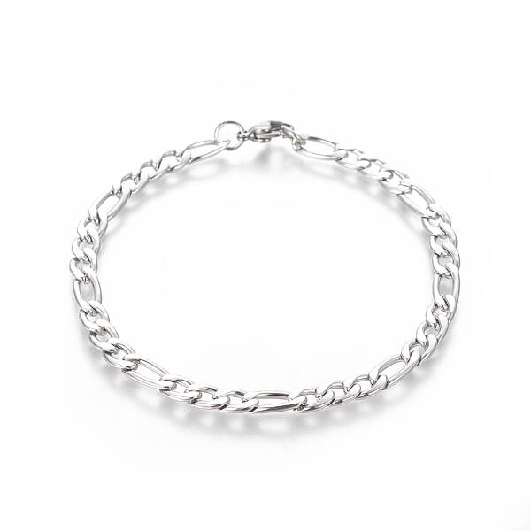 Tarnish Resistant 304 Stainless Steel Figaro Chain Bracelets