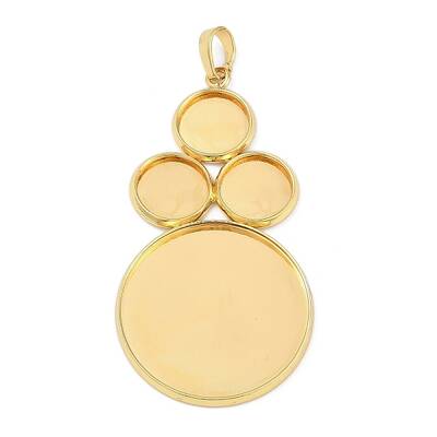 Brass Big Pendant Cabochon Settings