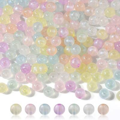 Rainbow Iridescent Plating Acrylic Beads