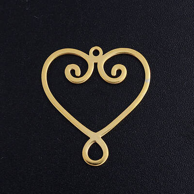 201 Stainless Steel Filigree Pendants