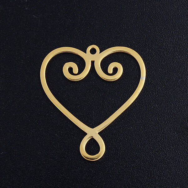 201 Stainless Steel Filigree Pendants