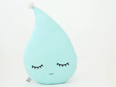 Mint Raindrop Pillow