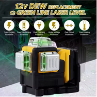 12V Green Beam level 3x360° self-leveling kit with battery and charger - high visibility and accuracy