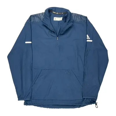 Adidas 1/4 Zip - XL Blue Polyester
