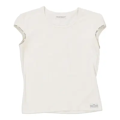 Emporio Armani Top - Large White Cotton Blend