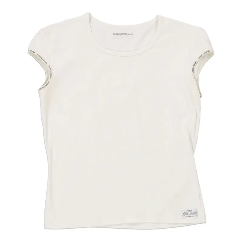 Emporio Armani Top - Large White Cotton Blend