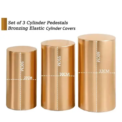 Rose Gold Stretchy Spandex Fitted Cylinder Cover - Aperturee