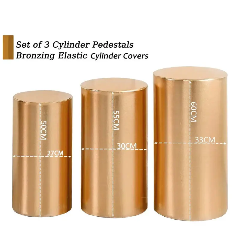 Rose Gold Stretchy Spandex Fitted Cylinder Cover - Aperturee