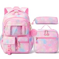 Fimibuke Girls Backpack for School, 3Pcs Waterproof Backpack with Lunch BAg & Pencil Bag - School Backpack Bookbag for  Middl...