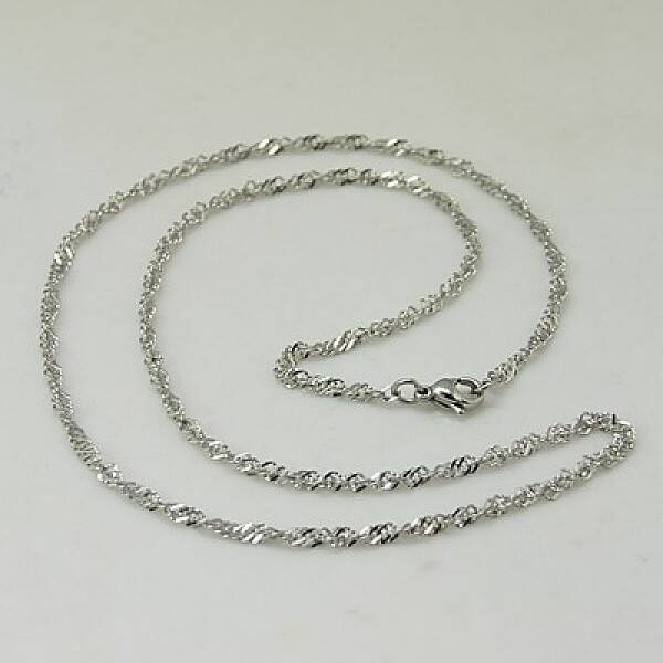 Tarnish Resistant Valentines Day Gift for Him 304 Stainless Steel Necklace Men's Rope Chain Necklaces