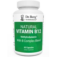 Natural Vitamin B12 - 1000 mcg of Methylcobalamin - with B complex and Magnesium – 60 capsules